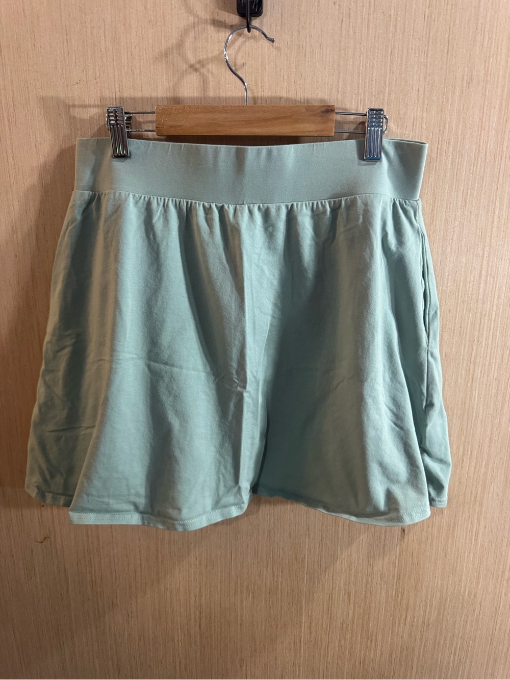 Women’s Pact Cotton Light Blue Elastic Waist Skirt Size Medium